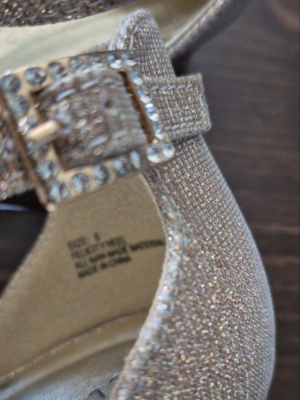 Kelly & Katie Pink Glitter Ankle-Strap Flats - Picture 5 of 6